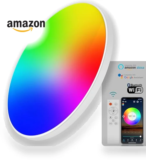 Smart RGB Ceiling Light — Overhead Lighting, KYFGDLA