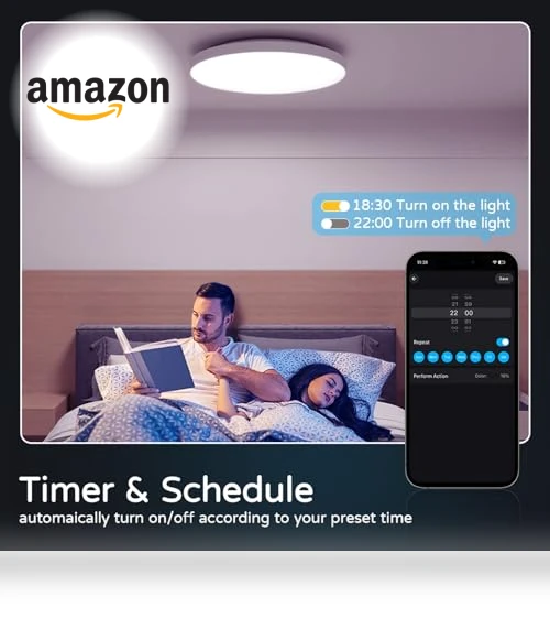 Smart RGB Ceiling Light — Overhead Lighting, KYFGDLA
