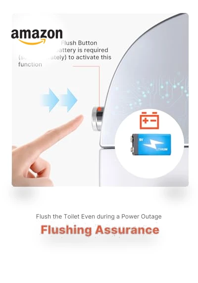 Smart Toilet with Heated Seat and Auto Freshening System — Bathroom Essentials, VEVOR