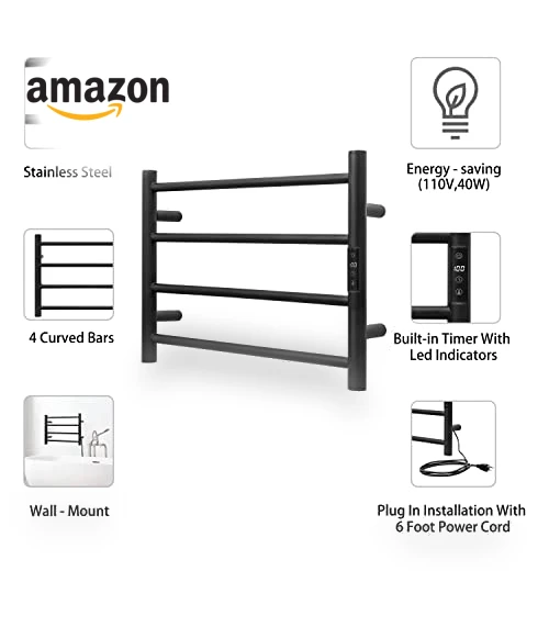 Smart WiFi Towel Warmer Wall Mounted — Towel Warmers, KEG