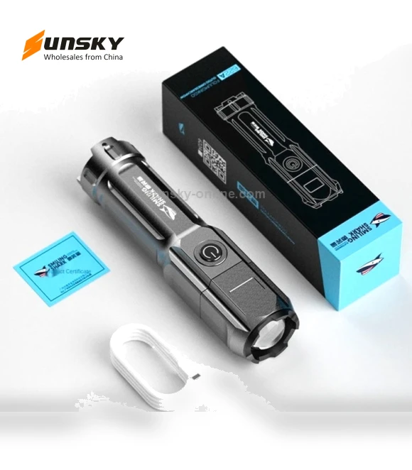 Telescopic Focusing Three-gear Bright LED Flashlight — Flashlights, Smiling Shark