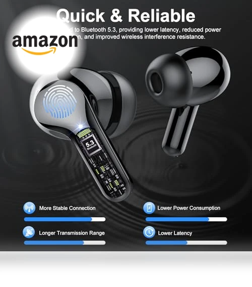 Wireless Earbuds with ENC Noise Cancelling Mic — In-Ear Headphones, BESNOOW