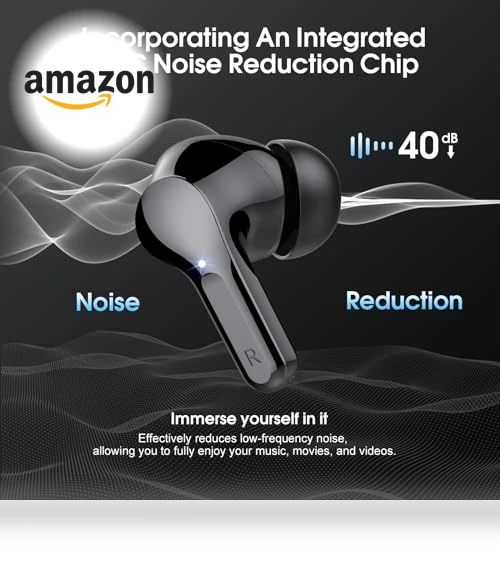Wireless Earbuds with ENC Noise Cancelling Mic — In-Ear Headphones, BESNOOW