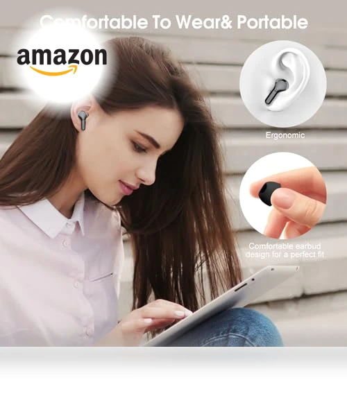 Wireless Earbuds with ENC Noise Cancelling Mic — In-Ear Headphones, BESNOOW