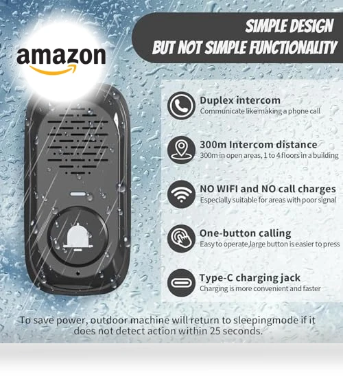 Wireless Intercom Doorbell — Kits, PANDAAR