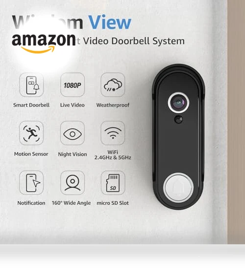 Wireless Smart Video Doorbell System — Kits, WISDOM VIEW