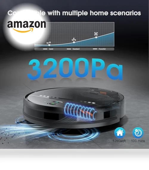 2-in-1 Robotic Vacuum and Mop Cleaner — Smart Cleaning Robots, SHELIKI