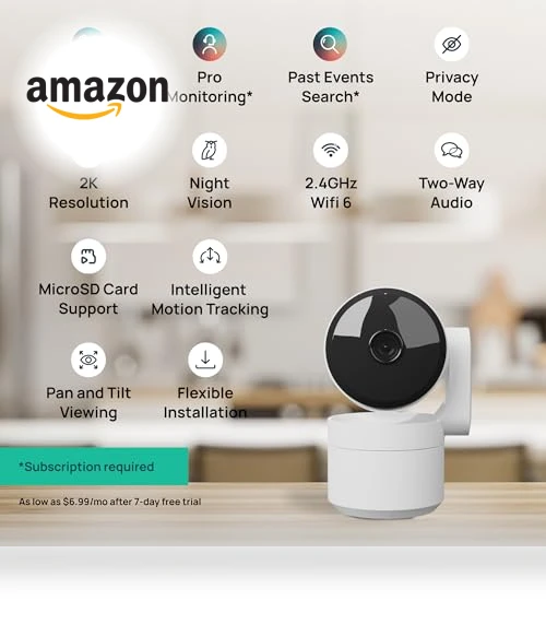 360-Degree Pan/Tilt Indoor Security Camera — Security Cameras, LUNA HOME, LLC