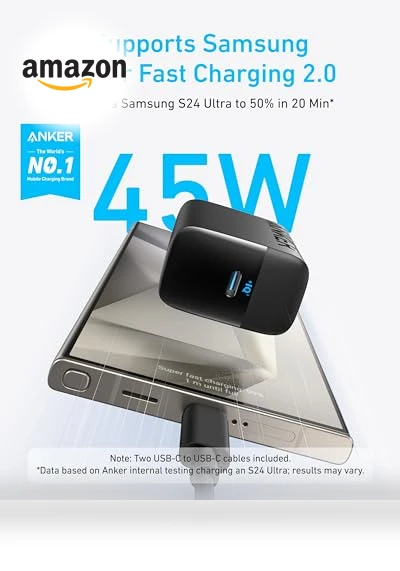 45W USB C Charger Block with PPS Fast Charger — Cables, Anker