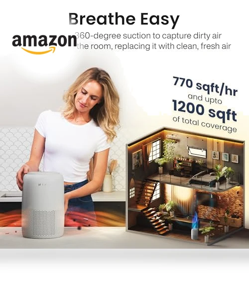 Air Purifier with 3-in-1 HEPA Filter & Sleep Mode — HEPA Air Purifiers, MIKO