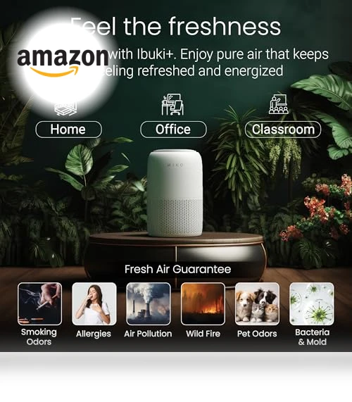 Air Purifier with 3-in-1 HEPA Filter & Sleep Mode — HEPA Air Purifiers, MIKO