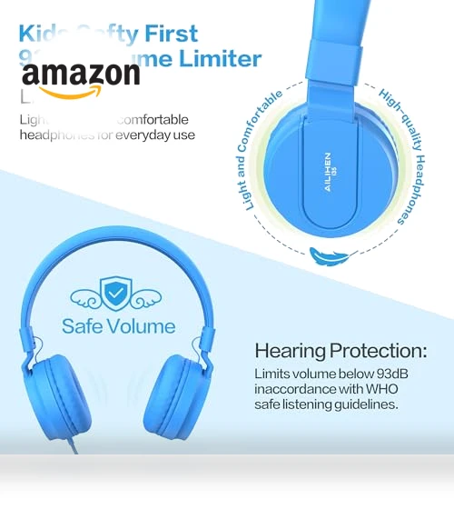 Classroom Headphones Bulk Pack — On-Ear Headphones, AILIHEN