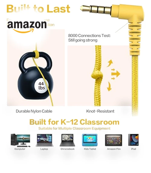 Classroom Headphones Bulk Pack — On-Ear Headphones, AILIHEN