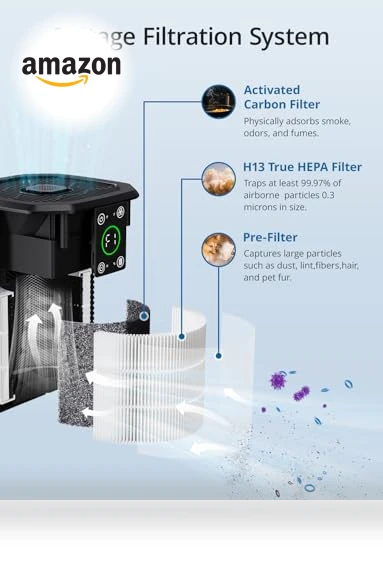 Compact Air Purifier with H13 HEPA Filter — HEPA Air Purifiers, FETIONS