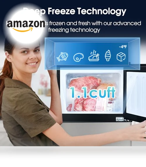 Double Door Fridge with Freezer — Mini Fridges, Anypro