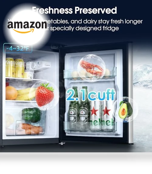 Double Door Fridge with Freezer — Mini Fridges, Anypro