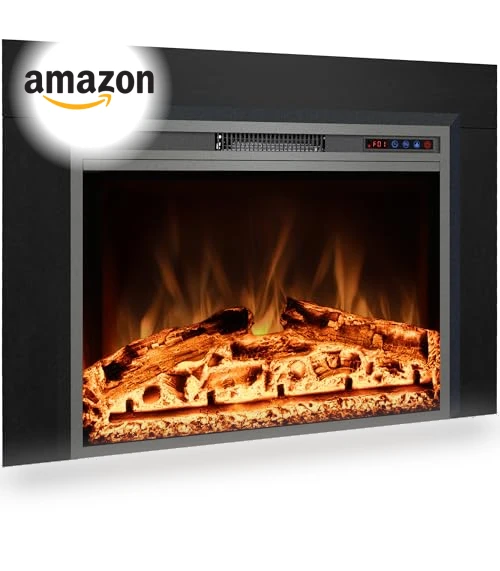Electric Fireplace Insert with Metal Trim Kit — Electric Heating Solutions, Kentsky