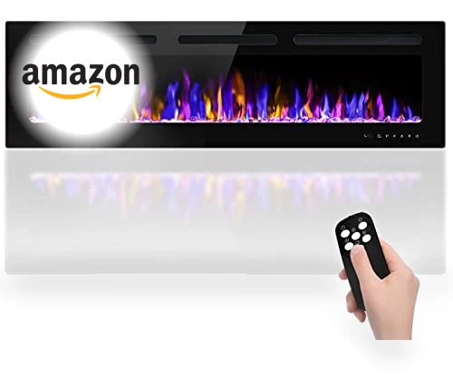 Electric Fireplace Wall Mounted and Recessed with Remote Control — Electric Heating Solutions, BETELNUT