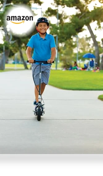 Electric Scooter for Kids with LED Light-Up Deck — Electric Vehicles, Razor