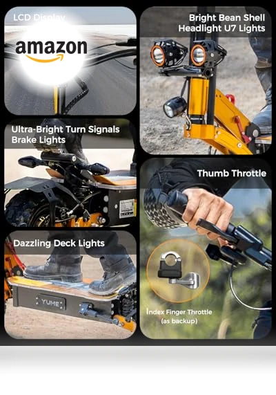 Electric Scooter with C-Shaped Absorber — Electric Self-Balancing Scooters, M YUME SCOOTER