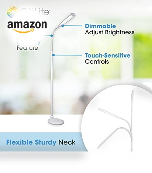 Flex LED Floor Lamp with Touch Controls — Standing Lights, OttLite