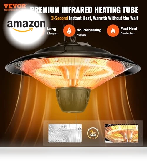 Hanging Patio Heater — Patio Heaters, VEVOR