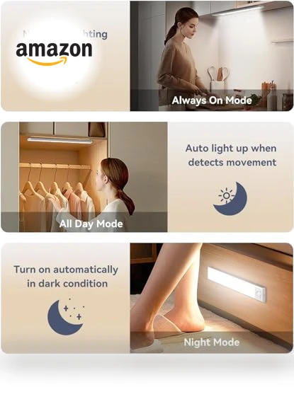 LED Motion Sensor Light Indoor — Under-Cabinet Lights, DiDiSky