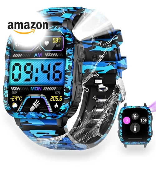 Military Smart Watch with Call/LED Flashlight/UV Light — Smartwatches, LaNikar