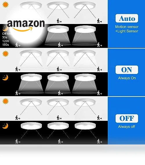 Motion Sensor Ceiling Light — Overhead Lighting, KEPLUG