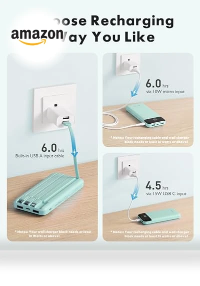 Portable Charger with Built in Cables — Chargers, Charmast