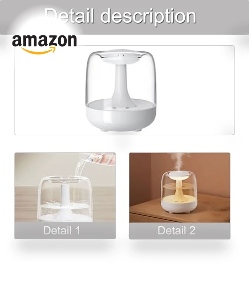 Quiet Bedroom Air Moisturizer Cool Humidifier with 7 Color Lighting — Air Moisturizers, Lupsty