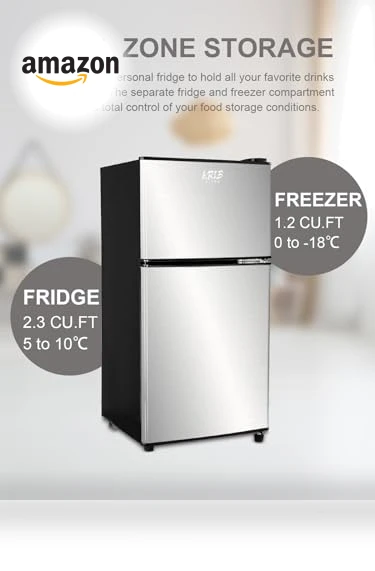 Refrigerator 2 Door Top-Freezer — Mini Fridges, KRIB BLING