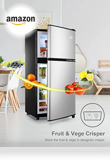 Refrigerator 2 Door Top-Freezer — Mini Fridges, KRIB BLING