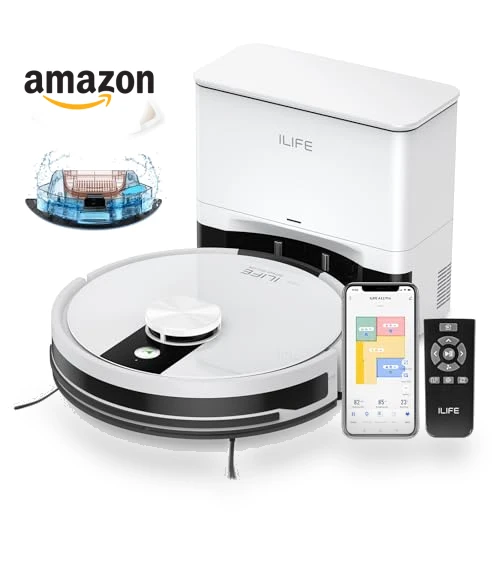 Robot Vacuum and Mop Combo with Self Emptying Station — Smart Cleaning Robots, ILIFE