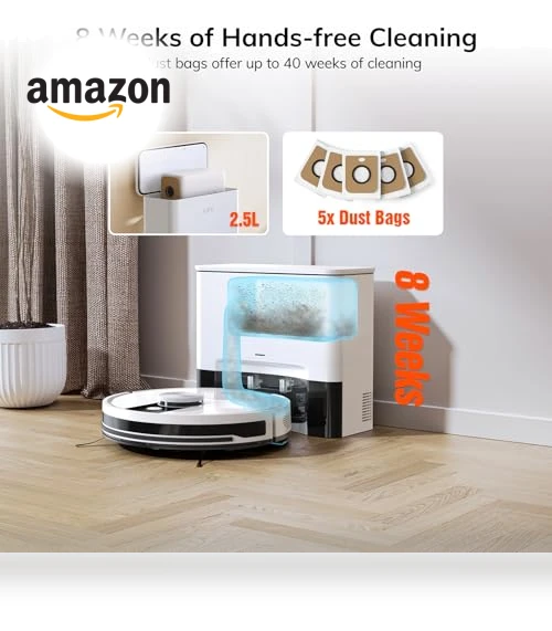 Robot Vacuum and Mop Combo with Self Emptying Station — Smart Cleaning Robots, ILIFE