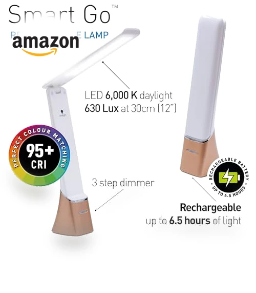 Smart Go Portable LED Lamp — Study & Desk Lighting, daylight