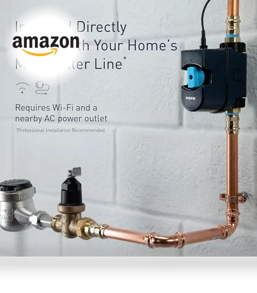 Smart Water Monitor and Automatic Shutoff Sensor — Water Leak Detection Systems, Moen