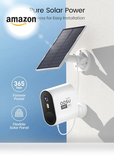 Solar Security Cameras Wireless Outdoor — Security Cameras, AOSU