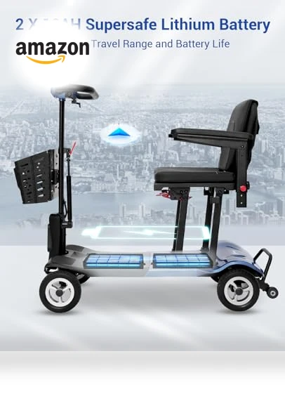 Ultra Lightweight Folding Electric Mobility Scooter — Push Scooters, Aotedor
