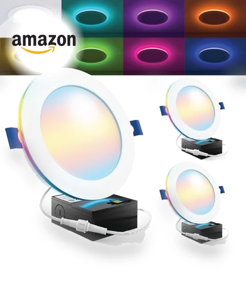 Ultra Thin LED Recessed Ceiling Lights with Night Light — LED, Sunco Lighting