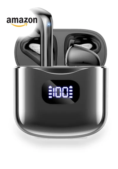 Wireless Earbuds with LED Display Charging Case — In-Ear Headphones, KTGEE