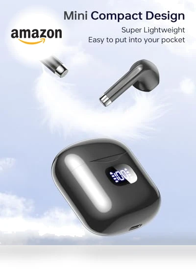 Wireless Earbuds with LED Display Charging Case — In-Ear Headphones, KTGEE