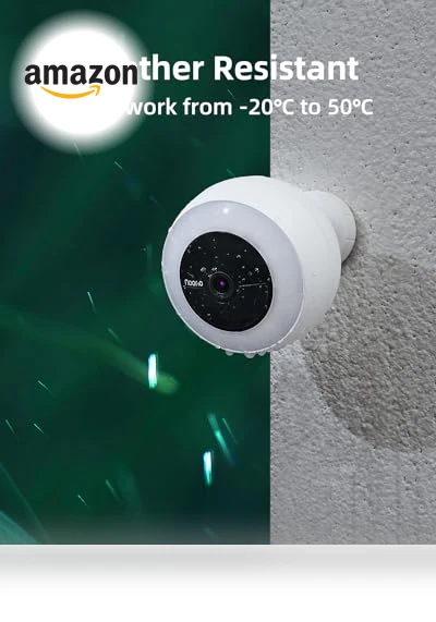 Wireless Outdoor Security Camera with Spotlight — Security Cameras, Noorio