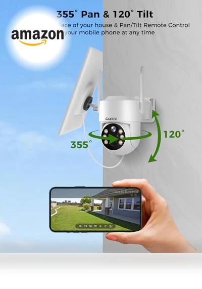 Wireless Solar Camera System Outdoor — Security Cameras, GAIEXCE