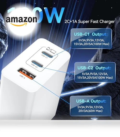 100W USB C Charger Block with 10 FT Type C Cable — Charging Solutions, Shenzhen Xihuida Electronics Co., Ltd.