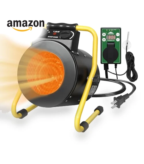 1500W Electrical Outdoor Heater with Thermostat — Heater Covers, EAGLE PEAK
