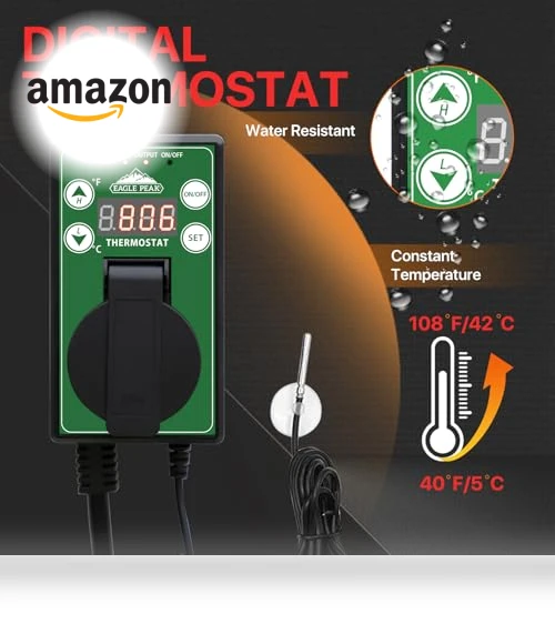 1500W Electrical Outdoor Heater with Thermostat — Heater Covers, EAGLE PEAK