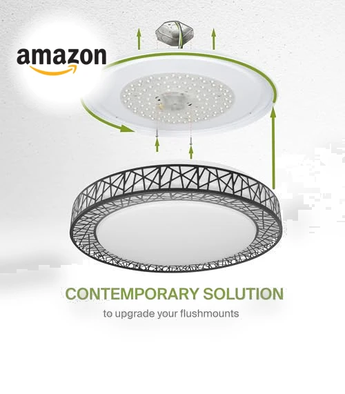 20 Inch Smart RGBW Flush Mount Ceiling Light — Overhead Lighting, ASD