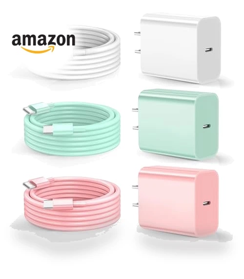 20W USB C Wall Charger with 3Pack 10FT USB C to C Cable — Cables, Dayaoncy