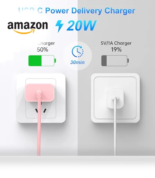 20W USB C Wall Charger with 3Pack 10FT USB C to C Cable — Cables, Dayaoncy